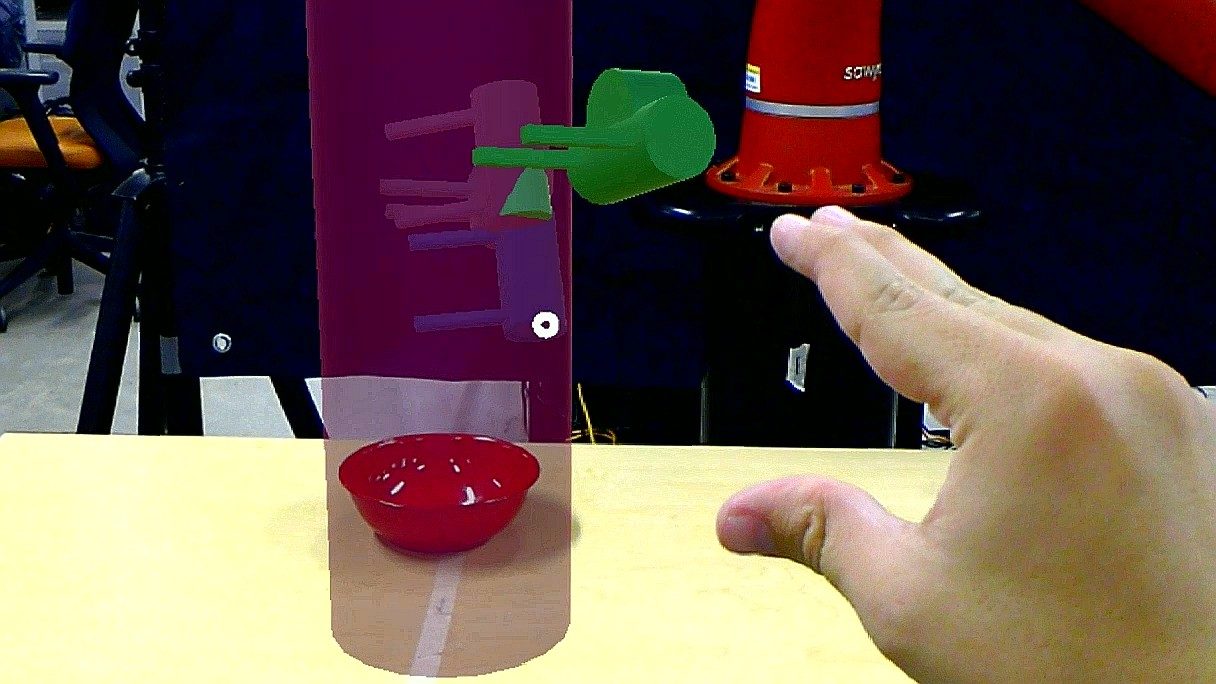 Constraint-based skill editing through the AR interface — no new demonstrations.