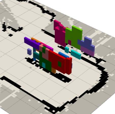 Object categories become statistical evidence anchored to the map.